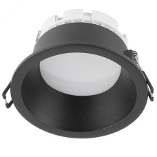 Светильник потолочный встраиваемый, 15W 230V GX53, черный, круг, без лампы, DL513