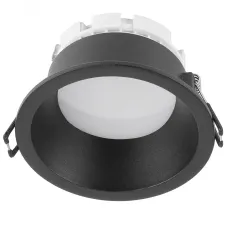 Светильник потолочный встраиваемый, 15W 230V GX53, черный, круг, без лампы, DL513