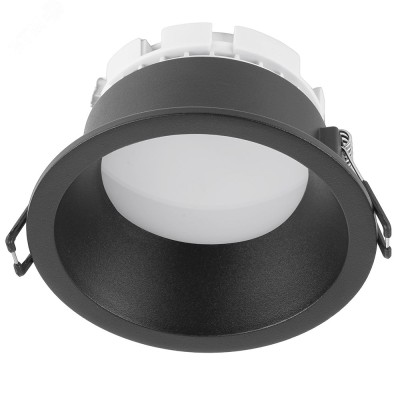 Светильник потолочный встраиваемый, 15W 230V GX53, черный, круг, без лампы, DL513