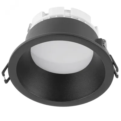 Светильник потолочный встраиваемый, 15W 230V GX53, черный, круг, без лампы, DL513