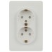Розетка Intro Style 7-208-01 двойная с заземлением 2X2P+E Schuko со шторками, 16А-250В, IP20, СУ, белый