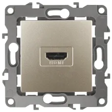 12-3114-04 ЭРА Розетка HDMI, IP20, Эра12, шампань (10/100/3200)