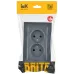 BRITE Розетка 2-местная без заземления без защитных шторок 10А в сборе РС12-2-БрМ маренго IEK