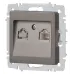 Розетка Intro Accent 6-303-09 информационная RJ45, IP20, СУ, титан