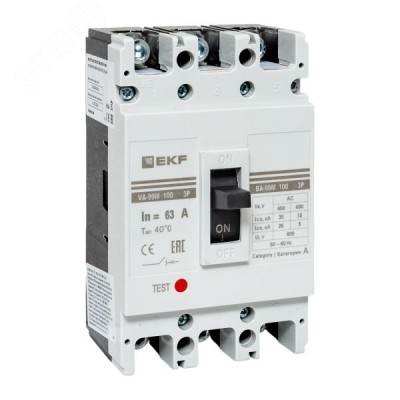 Автоматический выключатель ВА-99М 100/63А 3P 35кА EKF