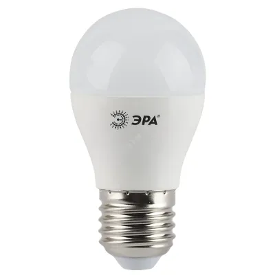 Лампочка светодиодная ЭРА STD LED P45-5W-840-E27 E27 / Е27 5Вт шар нейтральный белый свет