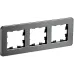 BRITE Рамка 3 поста РУ-3-1-Бр металл титан RE IEK