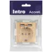 Розетка Intro Accent 6-410-11 , P+E Schuko со шторками, 16А-250В + 2хUSB, IP20, СУ, сосна