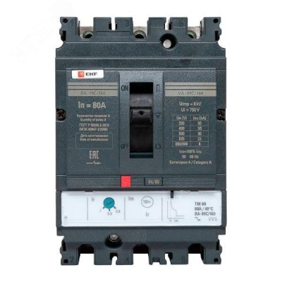 Автоматический выключатель ВА-99C (Compact NS) 160/80А 3P 36кА EKF PROxima
