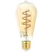Лампочка светодиодная ЭРА F-LED ST64-7W-824-E27 spiral gold E27 / Е27 7Вт филамент золотистый теплый белый свет