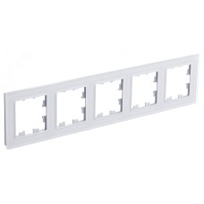 ATLASDESIGN NATURE рамка пятипостовая, ОРГАНИЧЕСКОЕ СТЕКЛО БЕЛЫЙ