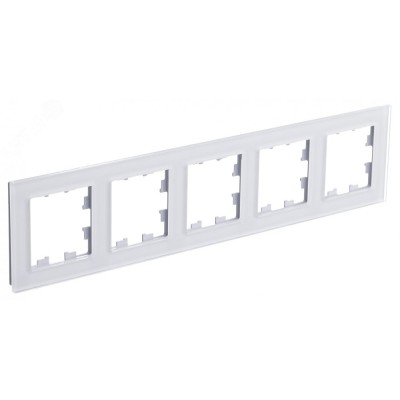 ATLASDESIGN NATURE рамка пятипостовая, ОРГАНИЧЕСКОЕ СТЕКЛО БЕЛЫЙ