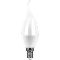 Лампа светодиодная, 9W 230V E14 4000K на ветру C37T, SBC3709