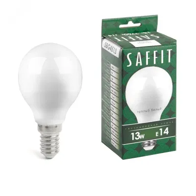 Лампа светодиодная, 13W 230V E14 2700K G45, SBG4513