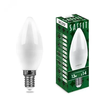 Лампа светодиодная, 13W 230V E14 6400K C37, SBC3713