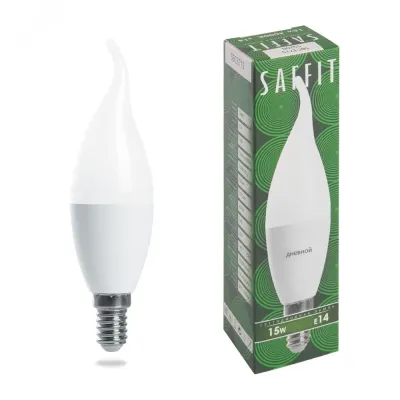 Лампа светодиодная, 15W 230V E14 6400K на ветру C37T, SBC3715