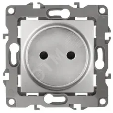 12-2105-03 ЭРА Розетка 2P, 16A-250В, IP20, Эра12, алюминий (10/100/3200)