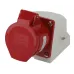 Розетка ЭРА R(OUT)-16-3P-PE-N-IP44 стационарная наружная 115 3Р+РЕ+N 16А 380В IP44