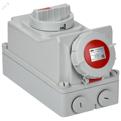 Розетка с механической блокировкой ССИ-815 16А-6ч/380В 3P+PE+N IP67 IEK