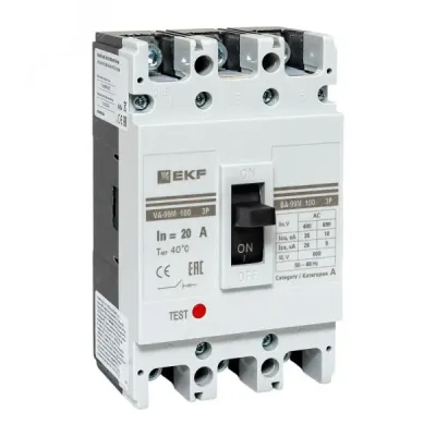 Выключатель автоматический ВА-99М 100/20А 3P 35кА EKF PROxima