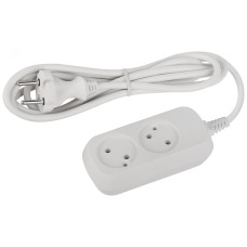 Удлинитель электрический ЭРА UDL-10-215 Greenline 2 розетки без заземления 1,5м ПВС 2x0.75мм2