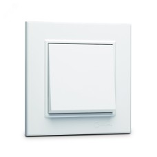 Выключатель одноклавишный проходной KAREA белый