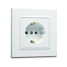 Розетка с заземлением 16А (керамика) KAREA белый