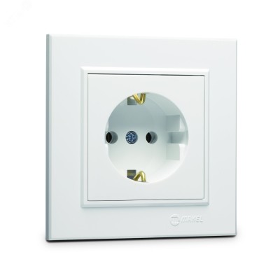 Розетка с заземлением 16А KAREA белый