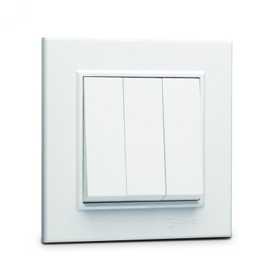 Выключатель трехклавишеый KAREA белый