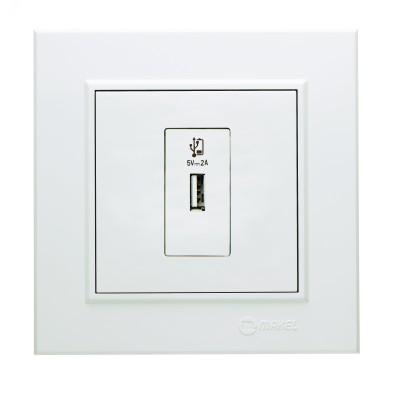 Розетка для зарядного устройства (USB) KAREA белый