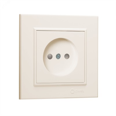 Розетка без заземления 16А (керамика) KAREA бежевый