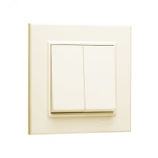 Выключатель двухклавишный  KAREA бежевый