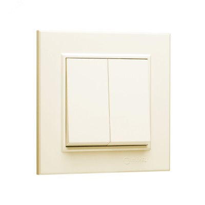 Выключатель двухклавишный  KAREA бежевый