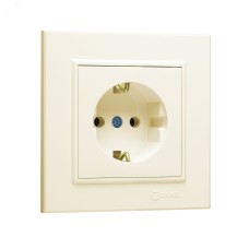 Розетка с заземлением 16А KAREA бежевый