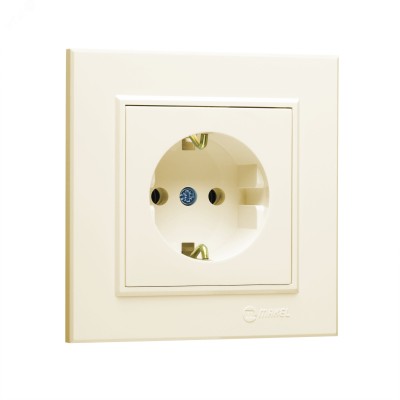 Розетка с заземлением 16А KAREA бежевый