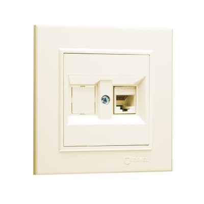 Розетка компьютерная RJ45 KAREA бежевый