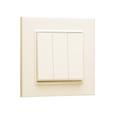 Выключатель трехклавишеый KAREA бежевый