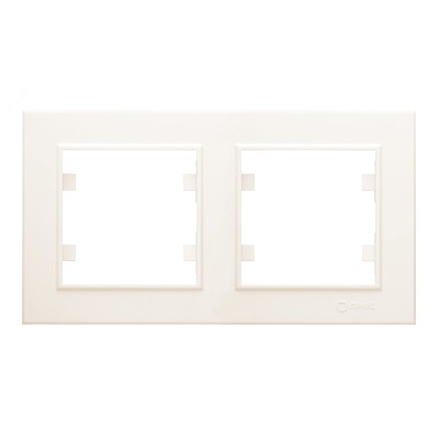 Рамка двухпостовая KAREA горизонтальная бежевый