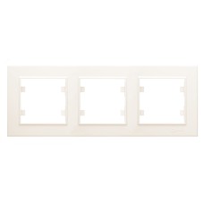 Рамка трехпостовая KAREA горизонтальная бежевый
