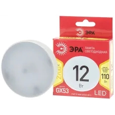 Лампочка светодиодная ЭРА RED LINE LED GX-12W-827-GX53 R GX53 12Вт таблетка теплый белый свет