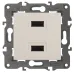 14-4110-02 ЭРА Устройство зарядное USB, 230В/5В-2100мА, IP20, Эра Elegance, сл.кость (6/60/1920)