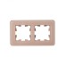 BRITE Рамка 2 поста РУ-2-2-Бр стекло дымчатый RE IEK