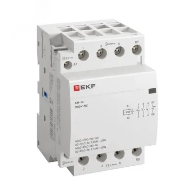 Контактор модульный КМ 16А 3NО+NC (3 мод.) EKF