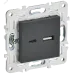 SKANDY Розетка USB A+C 18Вт SK-R13T титан IEK