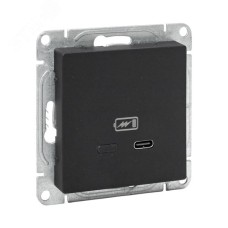 Эпика Механизм розетки USB-С быстрая черный EKF