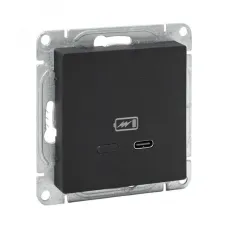 Эпика Механизм розетки USB-С быстрая черный EKF
