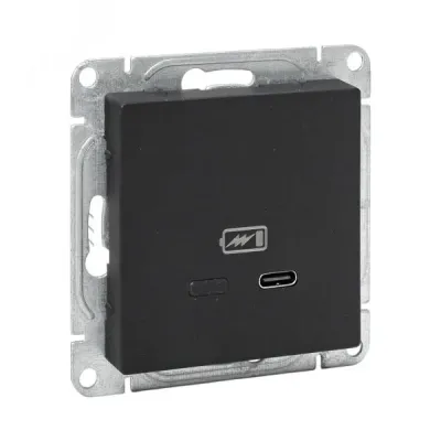 Эпика Механизм розетки USB-С быстрая черный EKF