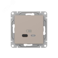 Механизм розетки USB-С  быстрая  кремовый Эпика EKF