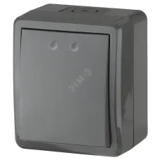 11-1401-03 ЭРА Выключатель IP54, 10АХ-250В, ОУ, Эра Эксперт, серый (16/160/2560)