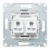 Эпика Механизм розетки RJ45 - 2шт (cat5) белый EKF